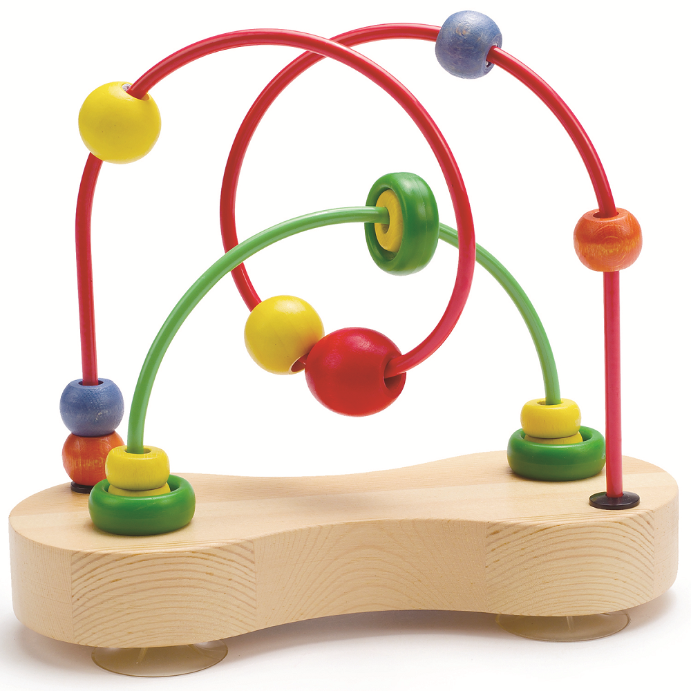 HAPE Игрушка детский деревянный лабиринт "Цветные шарики" E1801_HP