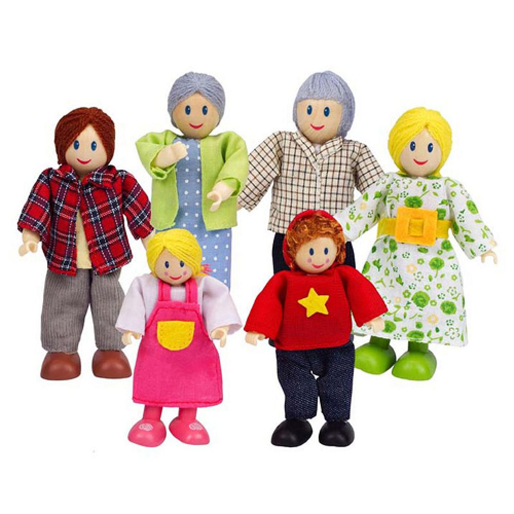 HAPE Набор мини-кукол Счастливая семья Европейская E3500_HP