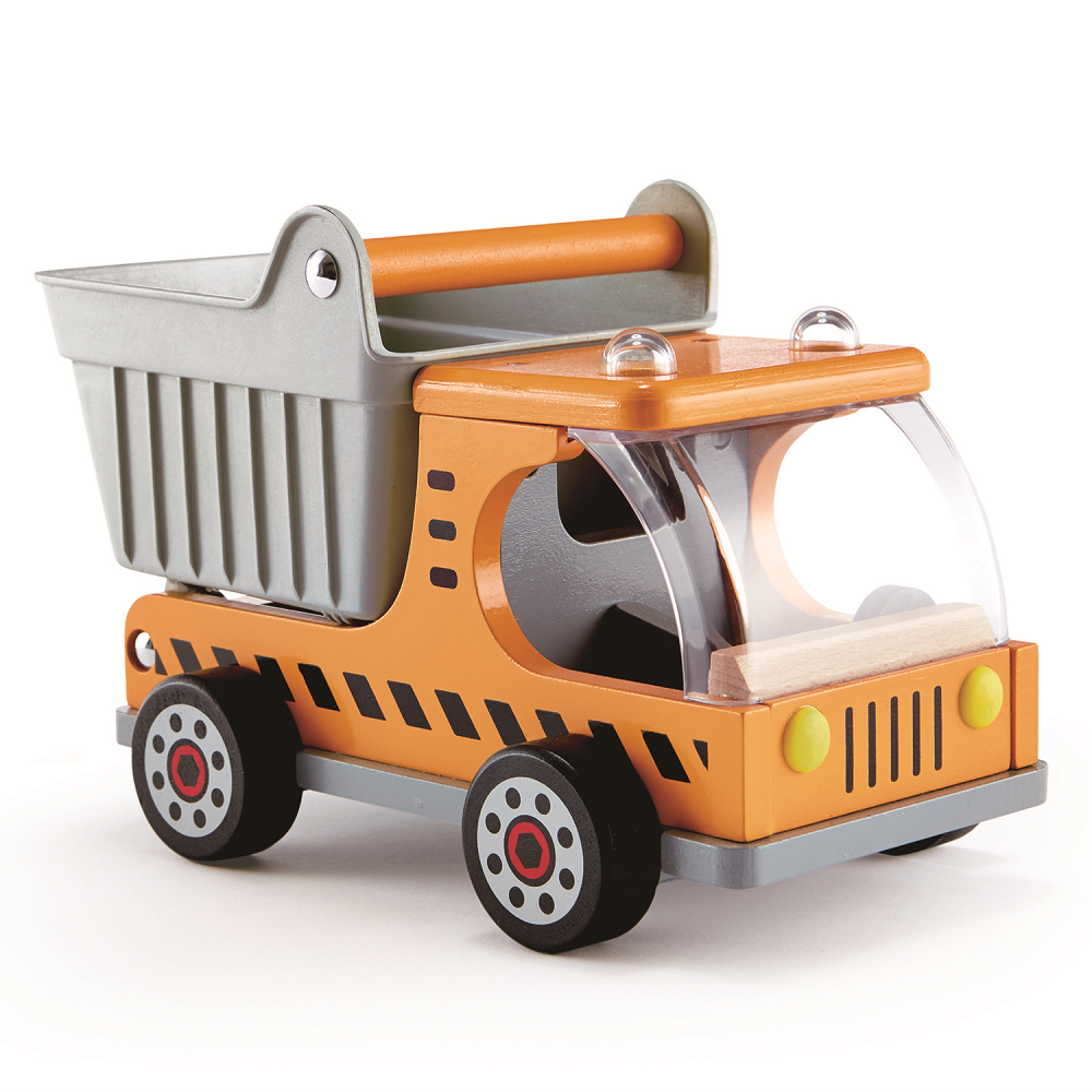 HAPE Деревянная игрушка машинка - грузовик "Самосвал на стройке" E3013_HP