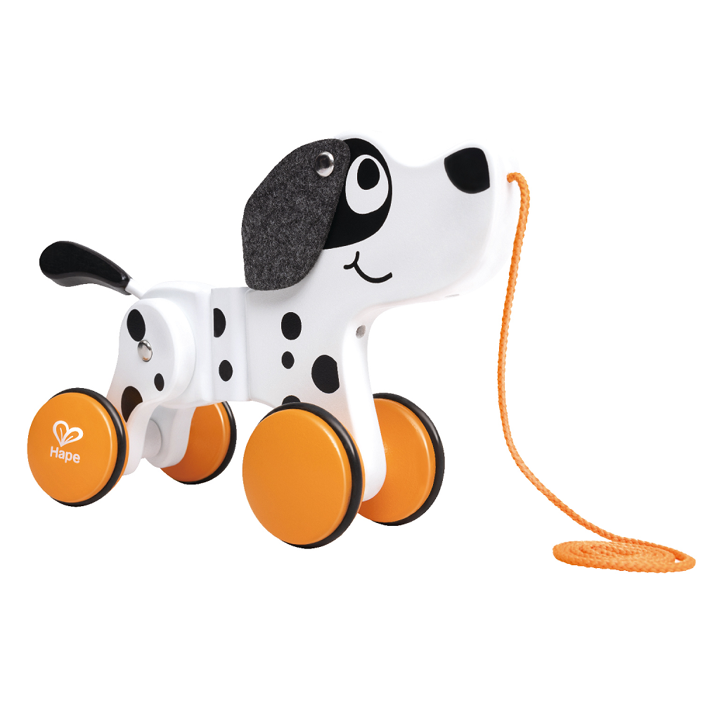 HAPE Детская игрушка каталка на веревочке "Собачка", серия Зверики  E0368 _HP