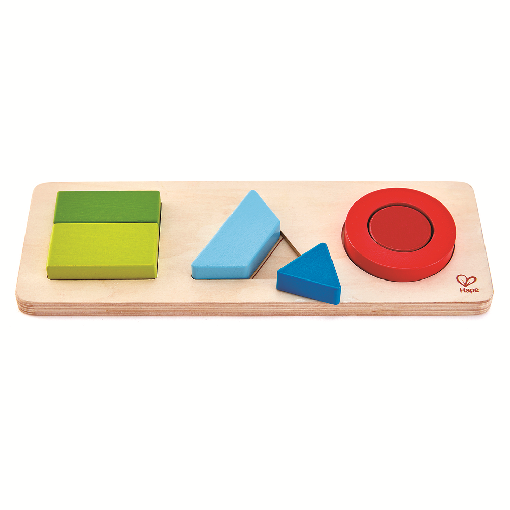 HAPE Игрушка для малышей сортер деревянный "Цвета и формы", 7 предметов E1615_HP