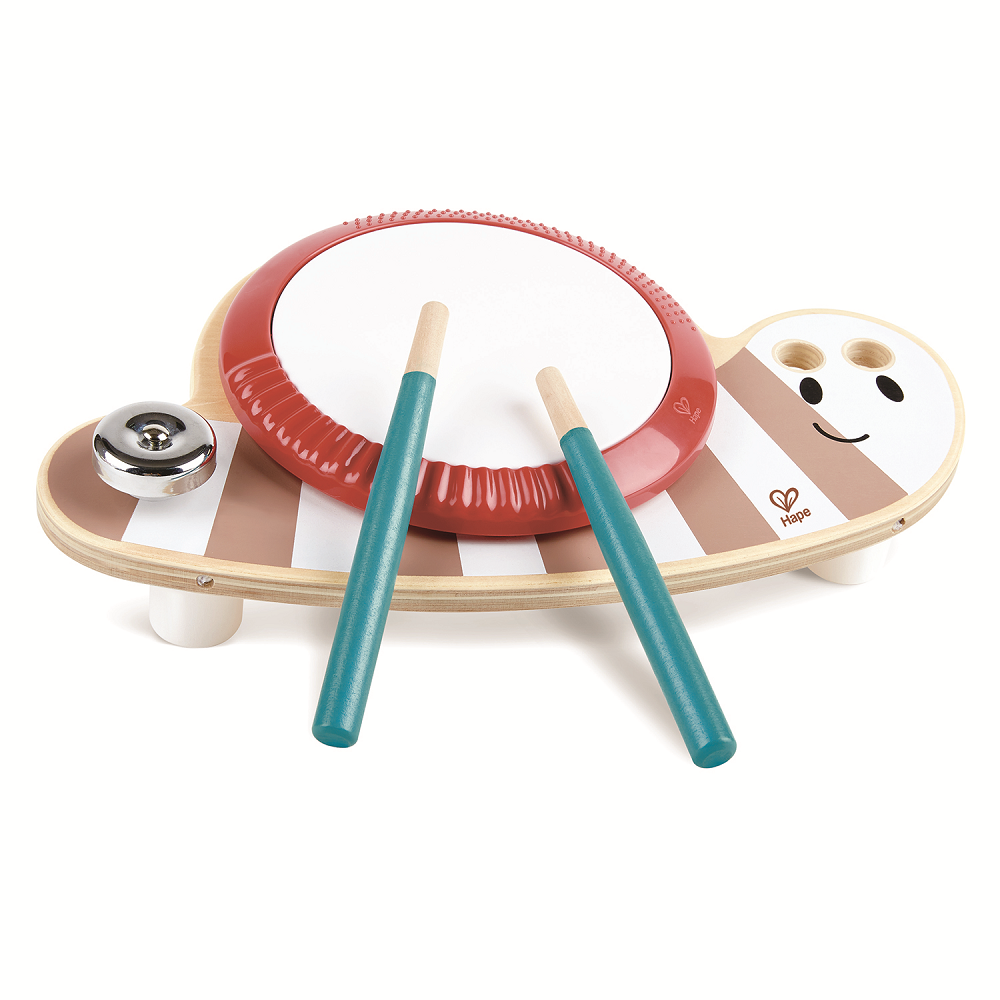 HAPE Серия Пастель Музыкальная игрушка для малышей  Барабан "Улитка" E8532_HP