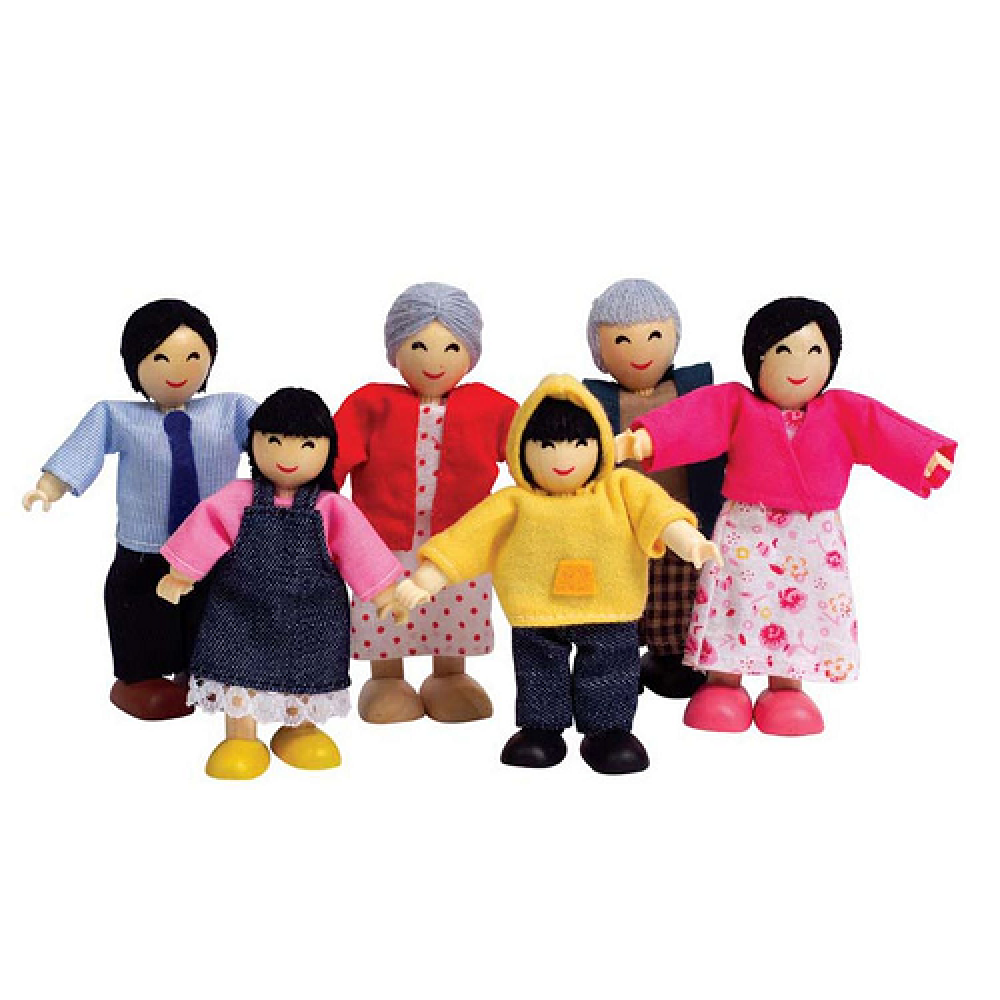 HAPE Набор мини-кукол Счастливая семья Азиатская E3502_HP