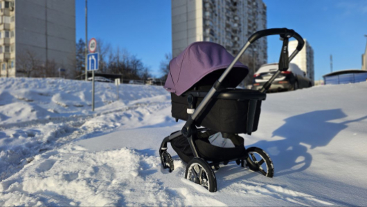 Испытания коляски Bugaboo Fox 5 в снегу