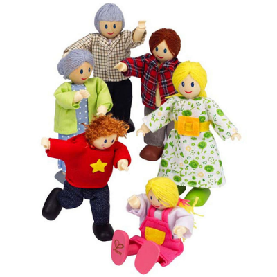 HAPE Набор мини-кукол Счастливая семья E3500_HP E3501_HP E3502_HP